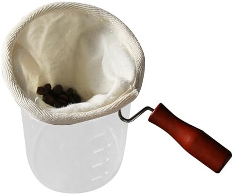 Filtro de café de tela - Filtros para cafetera Colador de calcetines de franela | Filtro de café colador hecho a mano | Bolsa de filtro de tela de franela reutilizable para café, calcetín de café con