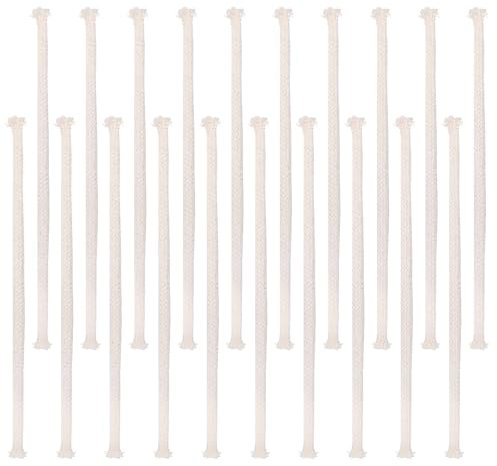 Stoppino per lampade a olio, 20 pezzi, 6 mm, stoppino di ricambio per lampada a olio, stoppino in cotone, stoppino a petrolio, stoppini per candele fai da te