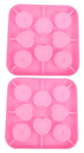 OFFSCH Moule Sucettes Silicone Forme Cœur Compartiments Flexible Et Réutilisable Résistance Déformation Kit Complet Avec Bâtonnets Pour Bonbons Glacés Diy Facile à Nettoyer Ranger