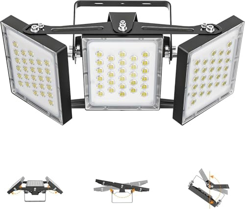 STASUN Ultra Series LED-Flutlicht für den Außenbereich, 150W 22500lm Superhelle Sicherheitsbeleuchtung, 5000K Tageslichtweiß, IP66 Wasserdichtes einstellbares Außenflutlicht für Hof, Straße, Stadion