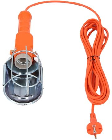 Abat-jour Portatif à Direction Réglable, Lampe de Travail à Douille E27 avec Câble de 5 M, Ampoule à Douille pour Ateliers, Garages, Bâtiments, Installation à Brancher (Prise UE)