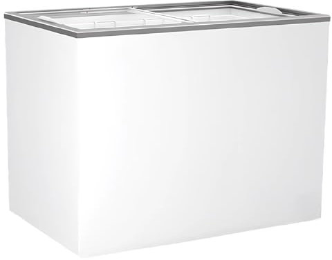 Congélateur Coffre 197L – Vitre Plate Coulissante – Température Réglable – Éclairage LED – Isolation 70 mm – Compact et Ergonomique