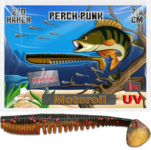 Paradox Fishing Gummifische 7,5cm 10cm 13cm - Zanderköder Gummifisch Zander Köder Gummifische Set Barschköder Barsch Köder - perfekt für Barsch und Zander