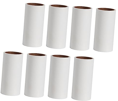Toyvian 8pcs Washable Lint Roller Refill Paper Sticky Hair Remover Roller Brush for Clothes Cleaning