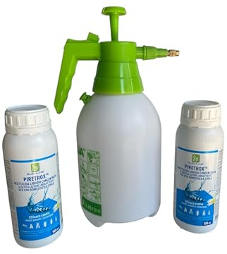 2 Insetticida Piretrox ml 500 con Piretro Naturale + Pompa 2lt