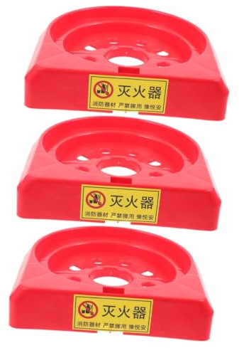 jojofuny 3 pezzi Base per Estintore Plastica Resistente e Stabile Supporto Pavimento per Estintori Polvere per Auto e Camper Piantana per Bagagli