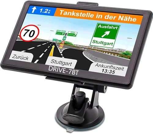 GABITECH 7 Zoll GPS Navigationsgerät Drive 7BT Navi Bluetooth für LKW, PKW Karten Update Freisprechen