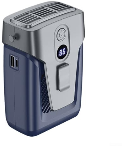 Ventilatore senza lama con batteria ricaricabile USB, alimentazione 12000 mAh e tre impostazioni di velocità per jogging o lavoro all'aperto (b)