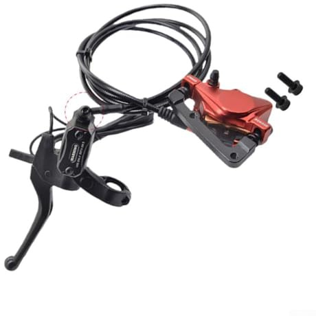 Yhenlovtt Ensemble de frein hydraulique pour vélos électriques avec interrupteur de mise hors tension, freins à disque avant de 160 mm et freins à disque arrière de 180 mm, pour pompe CNC entièrement