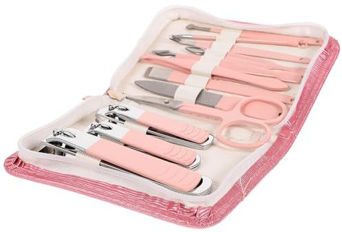 ARTSEWPLY Set Professionnel de Manucure Acier Inoxydable avec Coupe-ongles Ergonomiques et Sac Portable Kit Complet pour Soins des Ongles Femmes et Salons