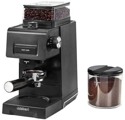 Cuisinart Espresso & Coffee Conical Burr Grinder | 35 Grind Settings | Anti-Static Technology | 225g Bean Hopper with Silicone-Sealed Lid | Portafilter Compatible | Cup Selector 1–14 Cups