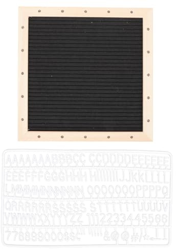 UKCOCO LED Message Board with Wooden Letter Set Black Felt Letter Board for Home and Office and LED Light