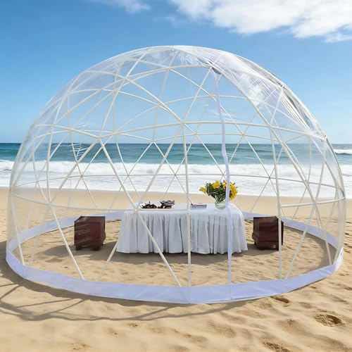 Dome Tent for Camping and Outdoor Events, Transparent PVC Igloo Design, Accommodates 5-8 People, Ideal for Parties and Holiday Celebrations