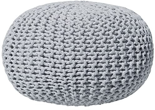 Beliani Trendy Ottoman in Hellgrau Baumwolle 40x25 cm Conrad