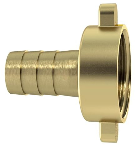 Raccordo per tubo flessibile 2/3, G 1/2 X 13 mm, dado di raccordo, a tenuta piatta, versione leggera, ottone lucido