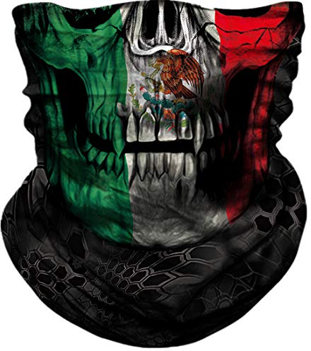 TERNNK Seamless Neck Gaiter Shield Scarf Bandana Face Mask Seamless UV Protection for Motorcycle Cycling Riding Running Headbands (A-011)