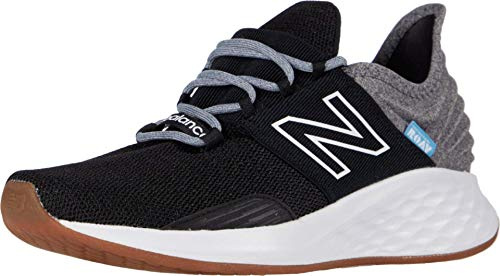 New Balance Women's Fresh Foam Roav Running Shoe,Black/Light Aluminum,8