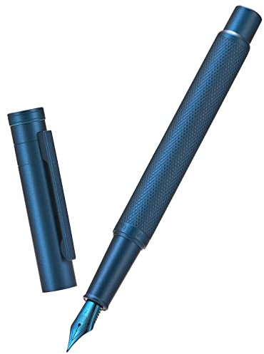 Hongdian Dunkel Blau Wald Füllfederhalter Feine Spitze Füller Klassisches Design mit Konverter und Metall Geschenkbox