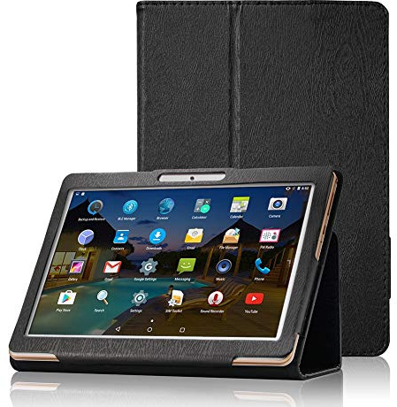 AKNICI 10 Zoll Folio Hülle für TOSCIDO M863/X104/X109/X108,Dragon Touch Notepad K10,ACEPAD 140/A130,LNMBBS N10,Qimaoo 10,Padgene 10,TYD-107/108/109,Haehne 10,YOTOPT X109,ZONKO K105,GOODTEL G3,Schwarz