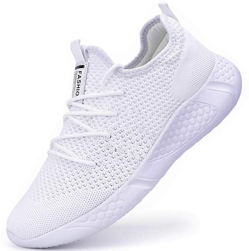 Basket Jogging Sneakers Hommes Chaussure de Course Trainer Tennis Sport Homme Gym Fitness Ourdoor Running Blanc 44