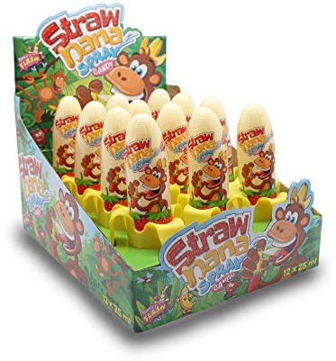 Sweet Flash Strawnana Candy Spray mit Erdbeer-Bananengeschmack, 12 Stück je 25 ml