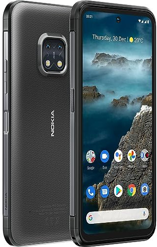 Nokia XR20, 6.67″ Full HD+ Display, 48MP Dual Kamera mit ZEISS-Optik, 15W Drahtlos- und 18W-Schnellladung, RAM 4GB/ ROM 64GB, Bedienbar mit nassen Händen und Handschuhen - Granite