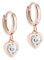 Ted Baker Hanniy Crystal Heart Huggie Hoop Earrings For Women (Rose Gold/Crystal)