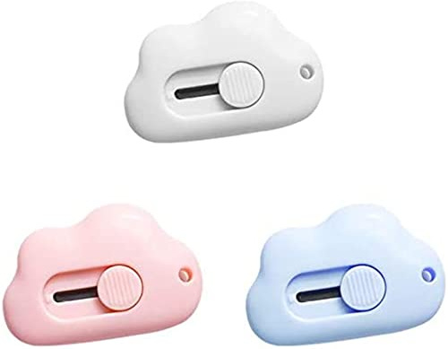 NBZZ Mini Cutter Messer Tragbares Einziehbares Universalmesser Für Briefkasten Mini Tragbar Allzweckmesser Papierschneider für Schule Bürobedarf Geschenk (3pcs)