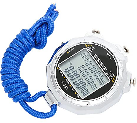 VOANZO Cronómetro deportivo con pantalla digital de 1/1000 segundos, temporizador digital electrónico de precisión, impermeable, deportes al aire libre