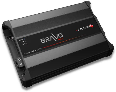 Stetsom Bravo Full 5000 1 Ohm Mono Auto Verstärker, 5000.1 5K Watt RMS, 1Ω Stabiles Auto Audio, HD Klangqualität, Crossover & Bass Boost, Auto Stereo Lautsprecher Subwoofer MD, Smart Coolers