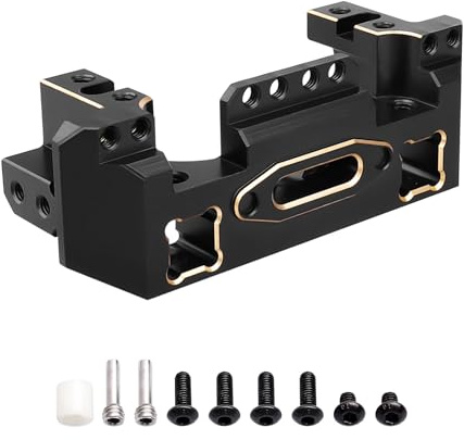 Hobbypark 116.5g Heavy Brass Front Bumper Mount Servo Mounts Bracket Stand Weights Compatible with TRX4 Defender Bronco Sport Blazer Crawler