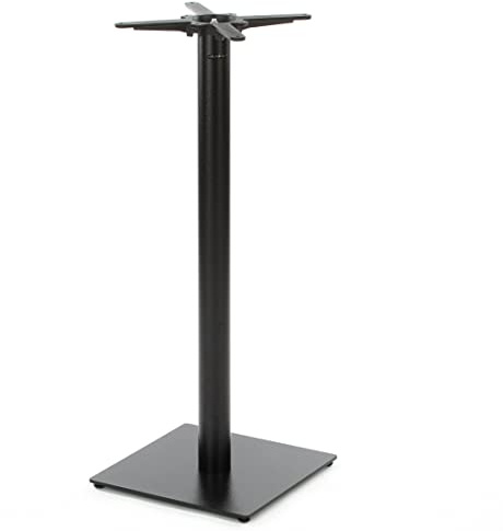 Dublino Premium Stehtischgestell Metall- PJ6588/110 | schwarz | Höhe 108 cm | Bodenplatte 45x45 cm | max. Tischplattengröße 70x70 cm | runde Stahlsäule | Ideal für Esstische