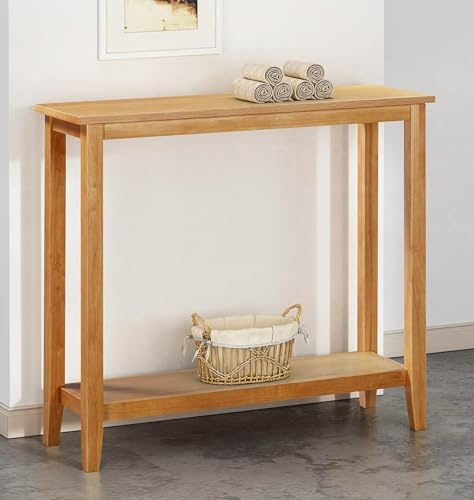 Hallowood Furniture Aston Oak Effect Large Console Table with Shelf