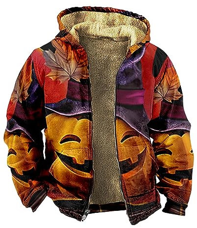 KONG JIMFAN Übergangsjacke Herren Imprägnierspray Jacke Herren Winterjacken Daunenjacke Herren Schmuddelwetter Jacken Jacken Strickpullover Herren Laufweste Herren Bomberjacke(Ginger,3XL)