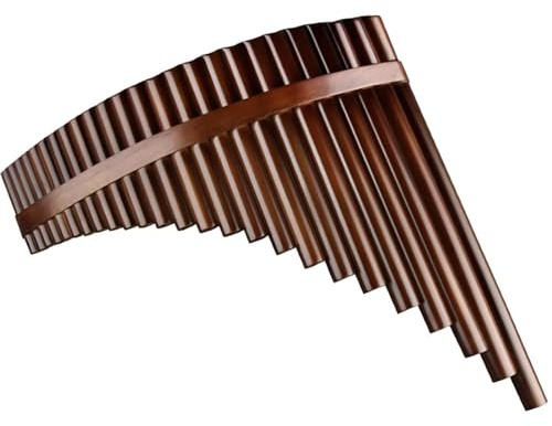 Panflöte instrument Professionelle Panflöte, Chinesisches Traditionelles Musikinstrument, 25 Pfeifen, Panflöte, C-Tonart, Holzblasinstrument, Rein Handgefertigt (Color : Left)