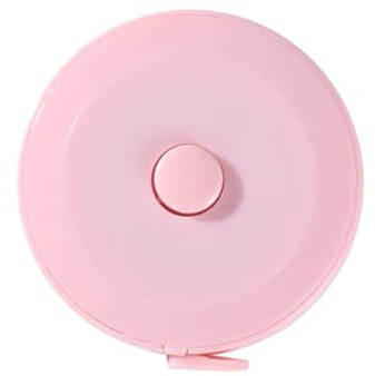 Surakey Metre Ruban 1.5m Double Face Ruban à Mesurer Rétractable Ruban à Mesurer Souple Plastique Ruban à Coudre pour Les Mensurations des Vêtements De Couture sur Mesure (Rose)