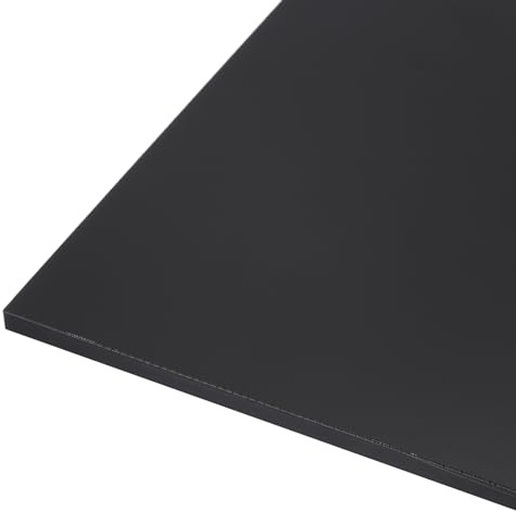 Rebower 1219 x 305 x 12mm Feuille Plastique HDPE, Planche De Découpe En Polyéthylène Haute Densité Bloc Solide Noir, [Pour Marine, DIY, Plancher Maison]