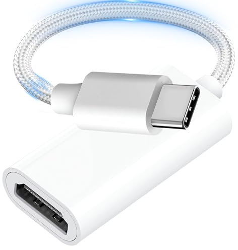 USB-C-auf-HDMI-Adapter, USB-Typ-C-auf-HDMI-Adapter (Thunderbolt 3/4-kompatibel), geeignet für iPhone 15, MacBook Pro, Air, iPad Pro, Pixelbook, Dell XPS, Microsoft, Samsung Galaxy, Surface Book