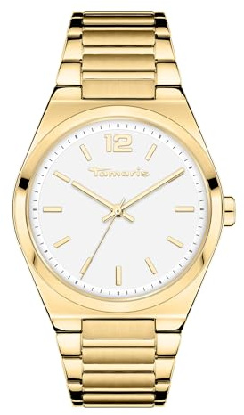 Tamaris Damenuhr – Runde Quarzuhr für Damen mit Edelstahlband