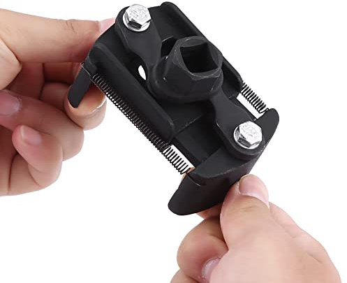 Klanata 60–80 mm verstellbarer Ölfilterschlüssel, universelles 2-Backen-Auto-Ölfilter-Entferner-Werkzeug für die Fahrzeugwartung