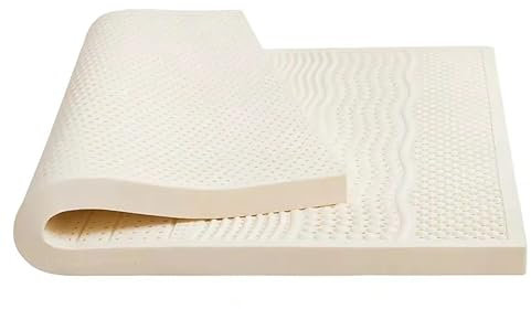 WQZStar Naturlatexmatratze, Dicke, Weiche Matratzenauflage, Tragbar, Druckabbauend, Latexmatratze mit Bezug Aus Bio-Baumwolle, 2,5 cm, 100 x 190 cm (5 cm 90 x 200 cm)