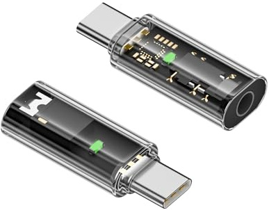 SinLoon Adattatore Audio USB-C a 3,5 mm, Jack per Cuffie AUX, DAC Compatibile Con Dispositivi Senza Interfaccia da 3,5 mm