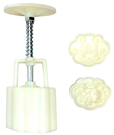 LXJLXD Mondkuchenform, Form mit 2 verschiedenen Mustern, Hirschform, Gebäckstempel – Herbstfest-Stempel zum Backen