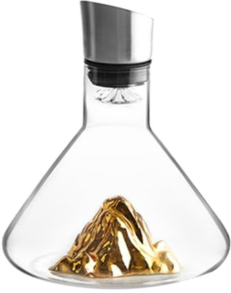 Amosfun Praktische Kristall Wein Dekanter Geneigt Mund 1500ml Belüfter Für Belüfter Wein