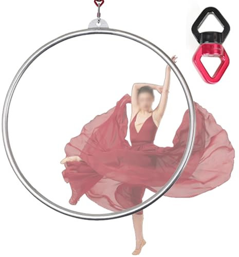 FFYUTING 85/90 cm Aerial Hoop Set, professionelles Aerial Lyra Hoop Dance Fitnessgerät, Edelstahl, für Aerial Dancing Yoga Training Zirkus Requisiten