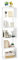 IBUYKE Libreria Scaffale a 6 Livelli, Libreria a Forma Di S,Libreria Verticale Stile Moderno,Scaffali Espositivi in Metallo per Soggiorno, Camera Da Letto, Ufficio, Bianco WBC016W