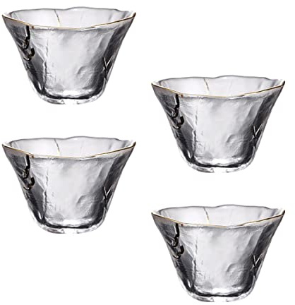 OFFSCH 4pièces Tasse à Saké De Style Japonais Verre à Thé Résistant Chaleur Tasse à Boire pour Saké Et Thé