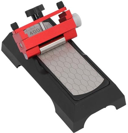 Stone Sharpening System, 400 and 1000 Grit Emery Duals Sided Sharpening Stone Honing Guide System Set, Honing Nonslip Restore Tools Hunting Kitchen Fishing Chisel Sharpening Kit