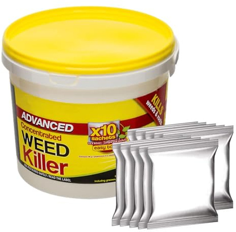 Extra Strong Weed Killer with Glyphosate Advanced Super Strong High Strength Concentrated Weed & Roots Killer 80ml Liquid Sachets, lawn treatment, tree stump killer (10 Sachets)