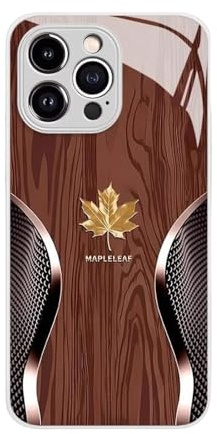 ZuoXun Applicable à : Apple 16 Coque de téléphone 15max Anti-Chute iPhone Grain de Bois Feuille d’érable 14pro Tout Compris 13 Softshell 12(pour iPhone 15 Pro Max/YX202536A)
